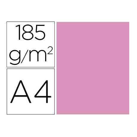 Cartulina Gvarro color Rosa chicle A4 185 g/m2 Paquete de 50