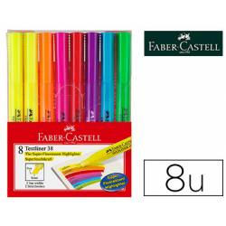Rotulador Faber Castell fluorescente Textliner 38 estuche 8 unidades colores surtidos