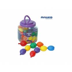 Juego para bebes a partir de 2 años Maxichain 4 cuentas Miniland