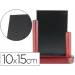 Pizarra sobremesa Liderpapel negra doble cara de madera 10x15 cm