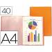 Carpeta Beautone escaparate naranja con 40 fundas fijas Din a4
