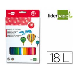 Lapices de colores Liderpapel hexagonal caja 18 unidades