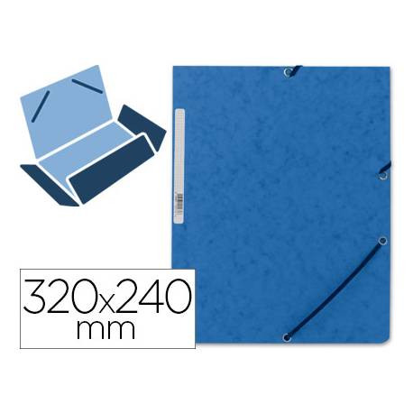 Carpetas de gomas carton prespan Q-Connect Din A4 azul