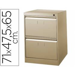 Archivador carpetas colgantes 2 cajones color beige (31236)