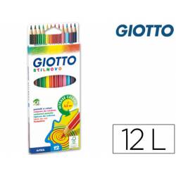 Lapices de colores intensos Giotto hexagonales 12 unidades