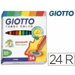 Rotulador Giotto Turbo punta media lavable caja 24 rotuladores