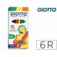 Rotulador Giotto Turbo punta media lavable caja 6 rotuladores