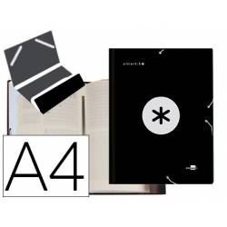 Carpeta Liderpapel Antartik Clasificadora Folio 12 departamentos Cartón forrado color Negro
