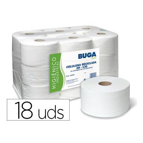 Papel higienico marca Buga 2 capas reciclado