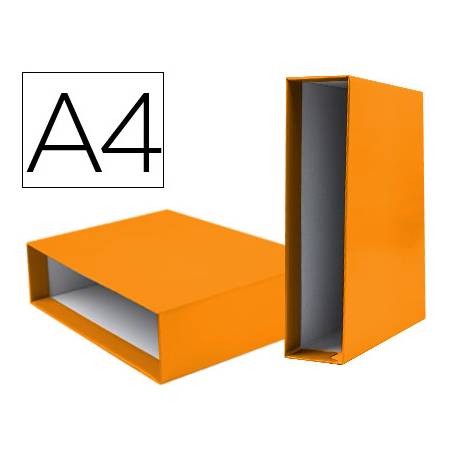 Caja archivador marca Liderpapel de palanca Din A4 documenta Naranja