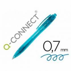 BOLIGRAFO Q-CONNECT RETRACTIL DE PLASTICO RECICLADO 0,7 MM TINTA COLOR AZUL