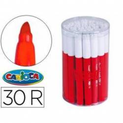Rotulador Carioca Jumbo grueso caja 30 rotuladores rojos