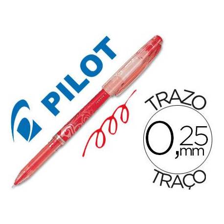 Boligrafo Borrable Pilot Frixion 0,25 mm Punta de aguja Color Rojo
