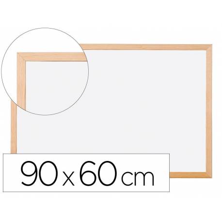 Pizarra Blanca de Melamina con marco de madera 90x60 Q-Connect