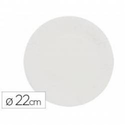 Plato de papel reciclable 23cm color blanco