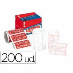 Etiquetas marca Apli contiene albarán 50x100 mm rollo con 200 unidades