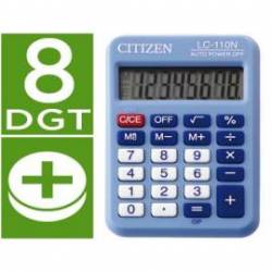 Calculadora bolsillo Citizen Modelo LC-110N celeste 8 digitos