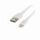 CABLE LIGHTNING BELKIN CAA001BT2MWH A USB-A BOOST CHARGE LONGITUD 2 M COLOR BLANCO