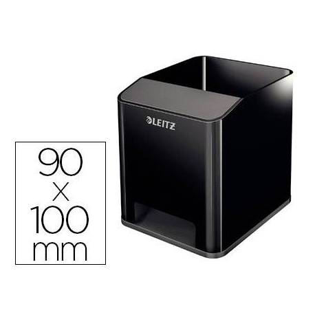 Cubilete portalapices Leitz Sound Wow 90x100mm color Negro