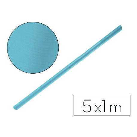 Bobina papel tipo kraft Liderpapel 5 x 1 m azul turquesa