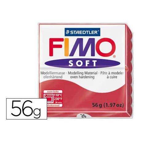 Pasta para modelar Staedtler Fimo Soft rojo cereza 56 gr