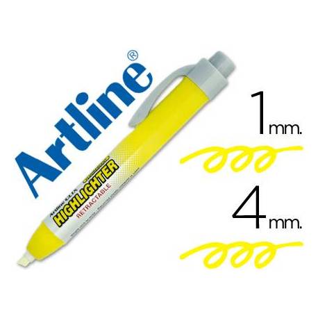 Rotulador Artline clix color amarillo fluorescente 4mm