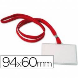 Identificadores Q-Connect cordon plano color rojo