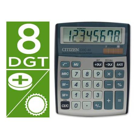 Calculadora Sobremesa Citizen Modelo CDC-80 8 digitos