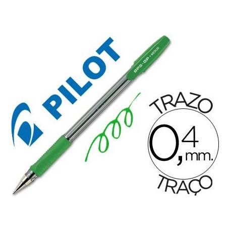 Boligrafo Pilot BPS-GP Verde 0,4 mm