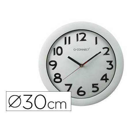 Reloj de pared plastico 30 cm marco color dorado