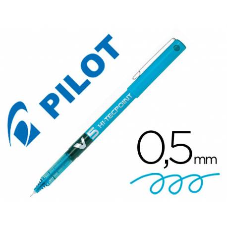Rotulador Pilot V-5 Trazo 0,3 mm Azul claro