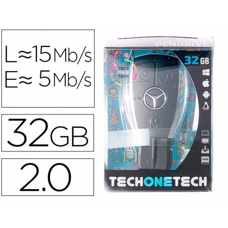 MEMORIA USB TECH ON TECH PENDRIVE LLAVE MERCEDES 32 GB