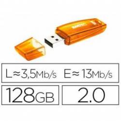 Memoria USB Flash de Emtec 128 GB 2.0 Color Naranja