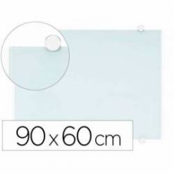 Pizarra Blanca Q-Connect Cristal Magnetica con marco de aluminio 90x60 cm