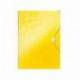 Carpeta de gomas Leitz Wow con solapas Polipropileno Din A4 color Amarillo
