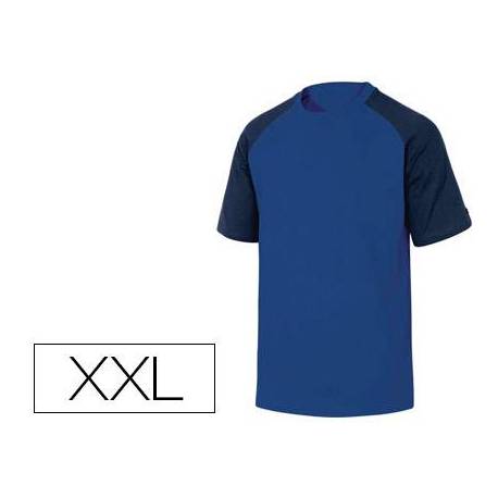 Camiseta manga corta Deltaplus de color azul talla XXL