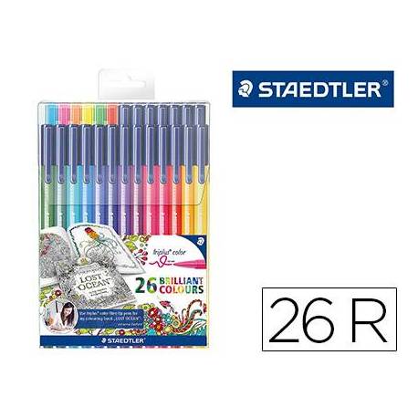 Rotuladores Staedtler Triplus color 323 edición Johanna Basford caja 26 colores