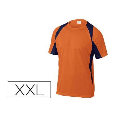 Camiseta manga corta Deltaplus de color Naranja Talla XXL