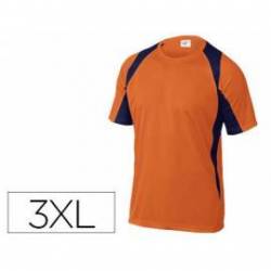 Camiseta manga corta DeltaPlus color naranja talla 3XL