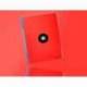 Bloc Antartik Folio Cuadrícula tapa Dura 80 hojas 100g/m2 Rojo con margen