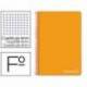 Cuaderno espiral Liderpapel Witty Tamaño folio 80 hojas Tapa dura Cuadricula 4 mm 75 g/m2 Con margen color Naranja