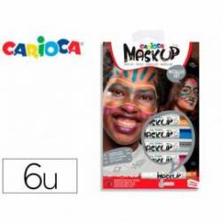 Carioca Make-up Box Mit 3 Farben – Wasserbasierte, Leuchtende Carnival-Farben, Dermatologisch Getestet