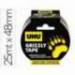 CINTA ADHESIVA UHU AMERICANA GRIZZLY TAPE ULTRAFUERTE COLOR PLATA 25 MT X 48 MM