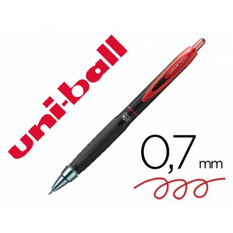 Bolígrafo uni-ball UMN-307 roller retráctil tinta gel rojo 0,5 mm