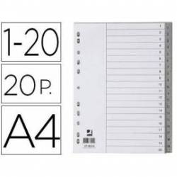 Separador Q-Connect Numerico 1-20 A4 multitaladro