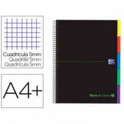 Cuaderno Oxford Ebook 5 DIN A4+ Negro y Verde 100 hojas Tapa Extradura Cuadricula 5 mm