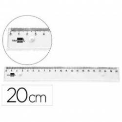 Regla de plastico Liderpapel Irrompible Transparente 20 cm