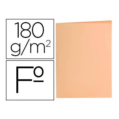 Subcarpeta de cartulina Liderpapel Tamaño folio Naranja pastel 180g/m2
