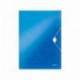 Carpeta de gomas Leitz Wow con solapas Polipropileno Din A4 color Azul