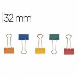 Pinza metalica marca Q-Connect N.3 Colores Surtidos Reversible 32 mm